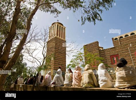 Africa Eritrea Asmara Enda Mariam Orthodox Cathedral Stock Photo Alamy