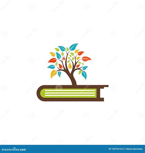 Book tree logo stock vector. Illustration of literature - 124741314