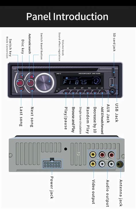 Mobil Stereo CD Player Single Din Bluetooth Audio Dan Hands