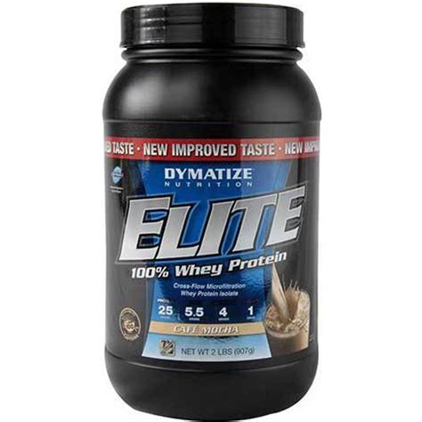 Dymatize Elite 100 Whey Cafe Mocha 907g • Priser