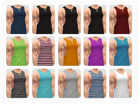 My Sims 4 Blog Muscle Shirts For Males By Lumialover Sims