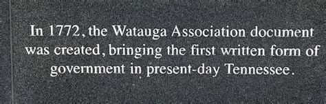 Watauga Association Historical Marker