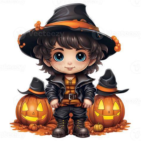 Kind Halloween Clip Art Illustration Ai Generativ 29494853 Png