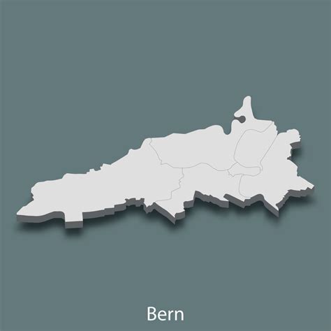 3d Isometric Map Of Bern Is A City Of Switzerland 11310203 Vector Art