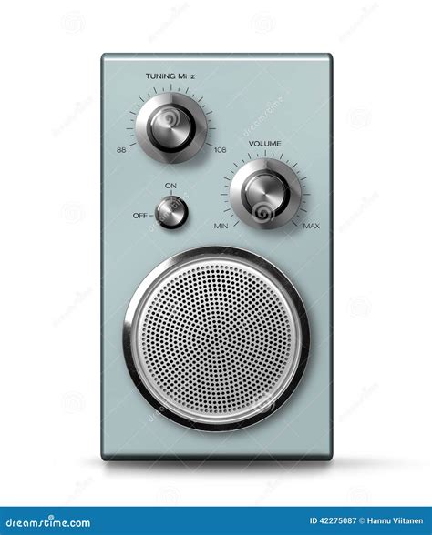Modern Portable Radio Retro Style Stock Illustration Illustration Of
