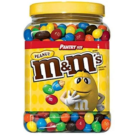 An Item Of Mandms Peanut Chocolate Candy Pantry Size Plastic Jar 62 Oz