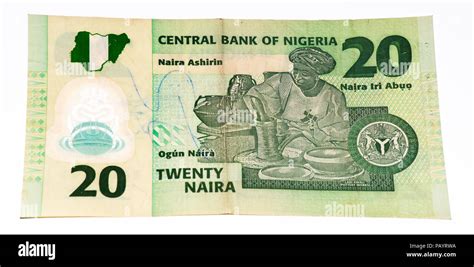 20 Nigerian Naira Bank Note Nigerian Naira Is The Main Currency Of