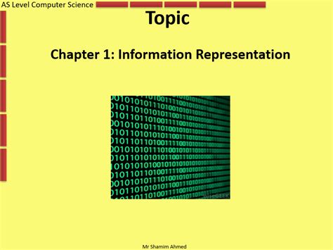 As Cs Unit Information Representation Teaching Resources