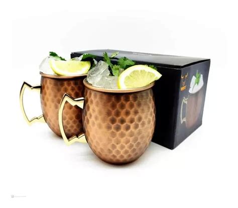 Set 2 Mugs Cobre Wayu Tragos Moscow Mule Mojito Bar Cuotas Sin Interés