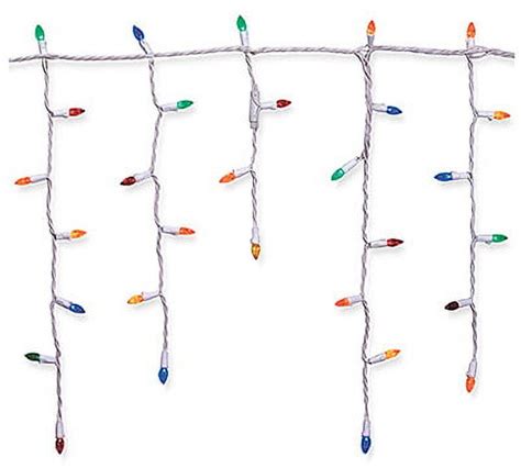 New Holiday Wonderland 105 Count Multi C3 Led Icicle Light Set White Wire