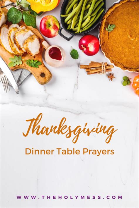 7 Thanksgiving Dinner Table Prayers