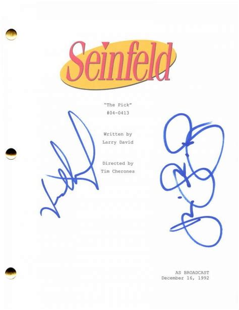 Julia Louis Dreyfus Jason Alexander Signed Autograph Seinfeld The