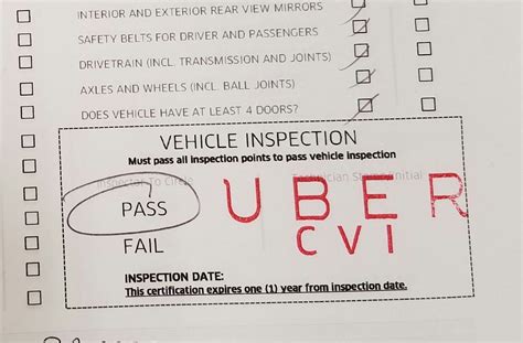 Uber Inspection Cvi Stamp Uber Drivers Forum