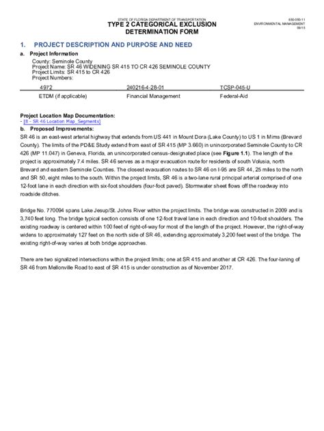 Fillable Online Type Categorical Exclusion Determination Form Fax