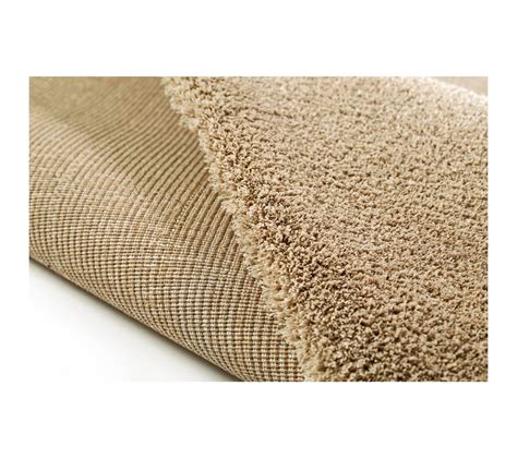 Tapis Doux Shaggy Uni Pour Salon Glitter Beige Ø 150 Tapis salon et