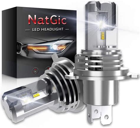 Natgic H Hb Led Headlight Bulbs Hi Lo Conversion Kit Halogen