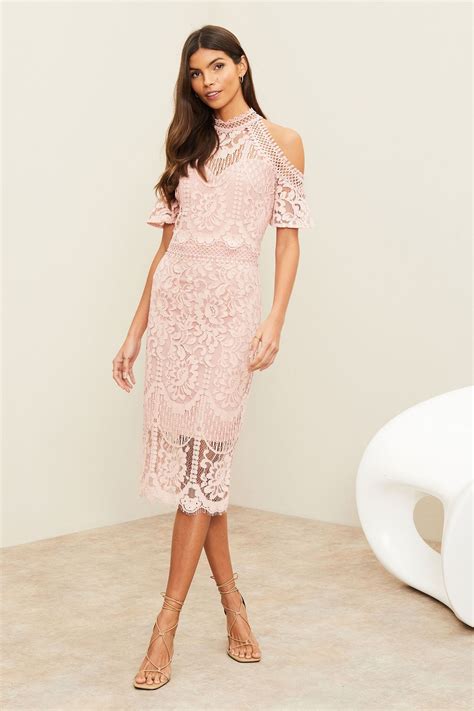 Buy Lipsy Premium Lace Cold Shoulder Midi Dress From Next Austria