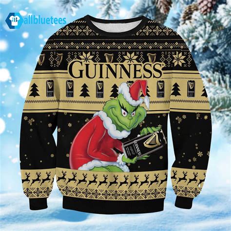 Guinness Grinch Ugly Christmas Sweater