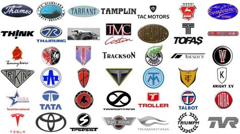 Car Brands That Start With T Car Brands Car Logo Design Antique Cars