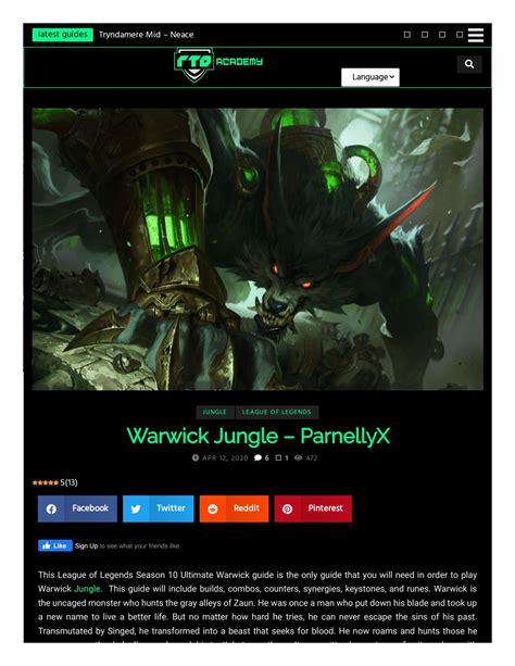 Warwick Jungle Guide - ParnellyX by RTO Academy - Issuu