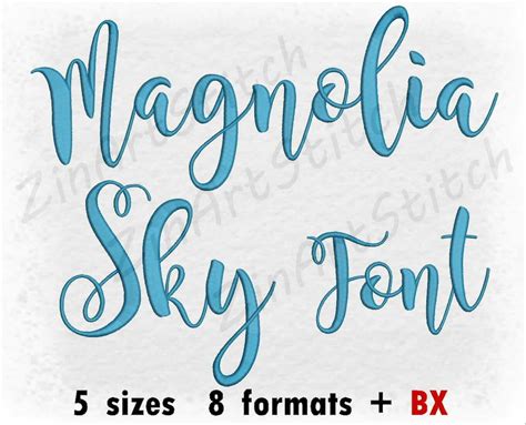 Magnolia Sky Embroidery Font Machine Embroidery Design Punctuations And