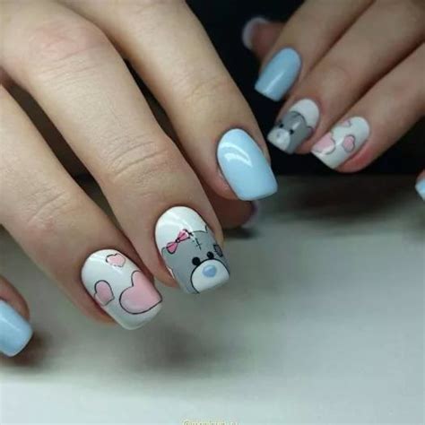 Pin on Маникюр Мишки-мимимишки