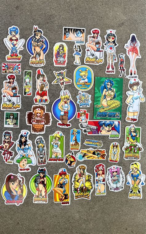 hook-ups vintage stickers mega 40 pack – hookups