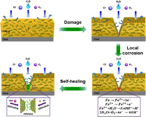 Schematic Representation Of Self Healing Mechanism For Graphene Based