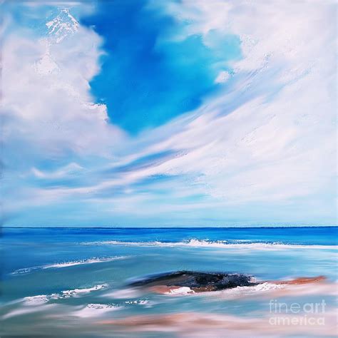 Blue Sky Tide Digital Art by Kim Johnson - Pixels