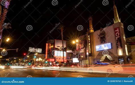 Hollywood Boulevard Nightlife, in the Best Light. Editorial Stock Photo ...