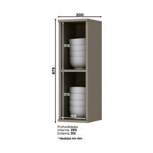 Santi Morumbi Balcão Henn Connect 20x67cm para Condimentos sem Tampo