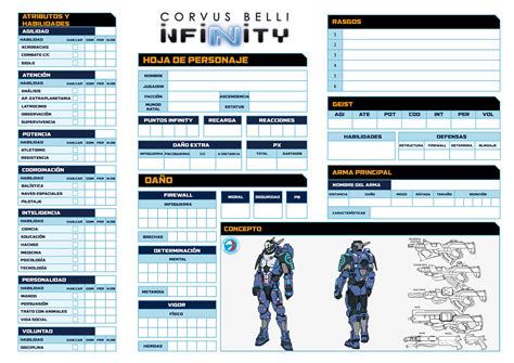 Fichas De Personaje Print Friendly Y Con Concepto Corvus Belli