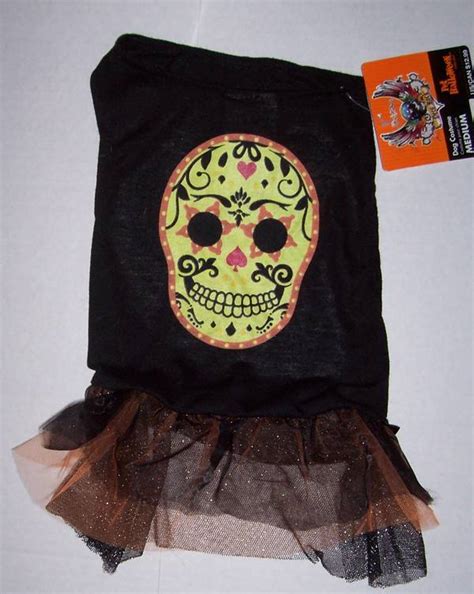 Nwt Bret Michaels Skull Dress Dog Costume Medium Halloween 737257472747