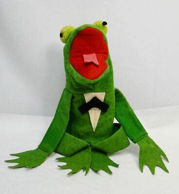 rare Old felt Kermit the frog Muppets hand puppet | eBay