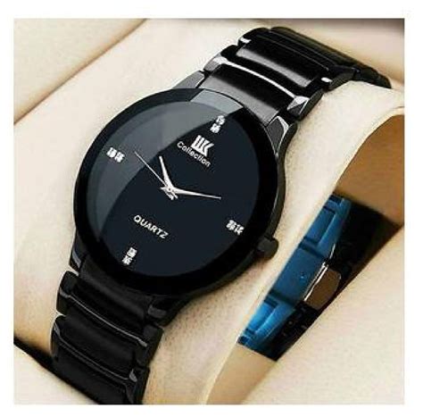 Buy IIK Round Dial Black Metal Strap Analog Watch For Men Online 249