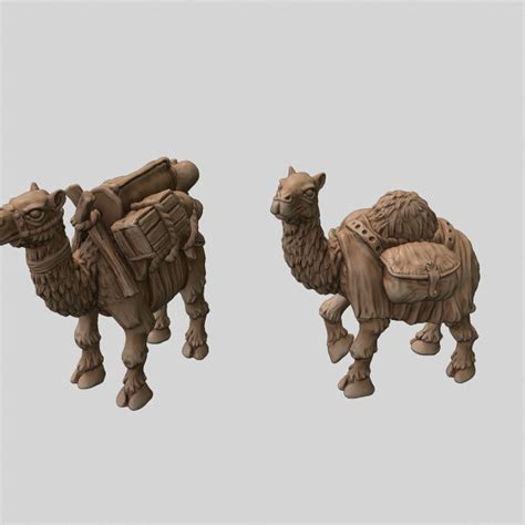 3d Printable Camels With A Load Of Goods By Alexander Buryak