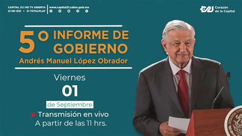 Sigue el 5º Informe de Gobierno del presidente Andrés Manuel López