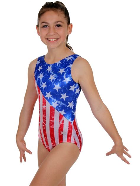 Snowflake Designs Star And Stripesgymnastics Leotard From