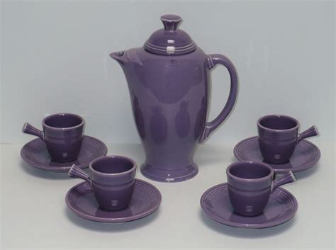 10 Pc Demi Tasse Coffee Server Seta In Lilac Fiestaspecialties