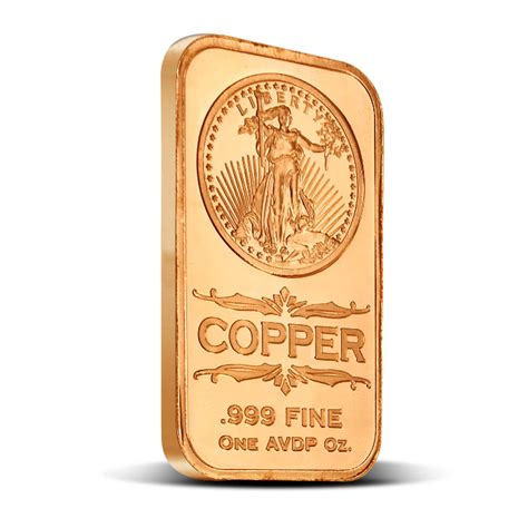 1 Oz Copper Saint Gaudens Bar New Provident Metals