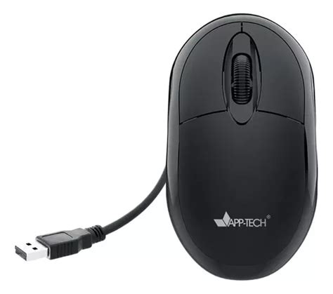 Rat N Ptico Con Cable Usb Negro Dpi Mf App Tech