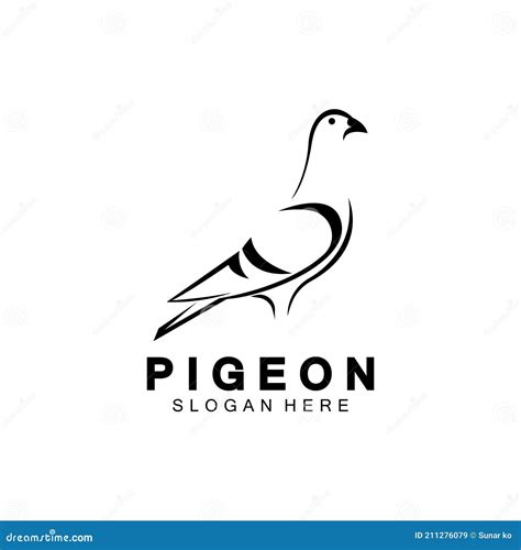 Pigeon Bird Logo Vector Icon Illustration Design Template Stock Vector