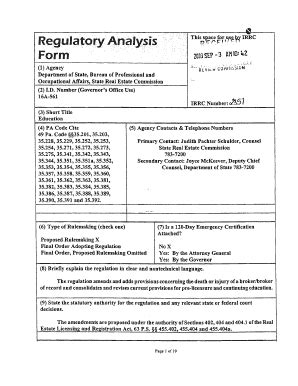 Fillable Online Irrc State Pa 0 I Y Fax Email Print PdfFiller