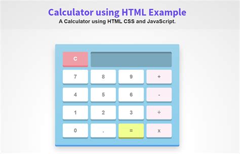 Create A Calculator With Html Css And Vanilla Javascript 50 Off