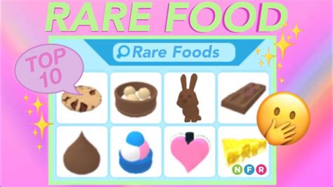 Top 10 Rarest Foods In Roblox Adopt Me Youtube