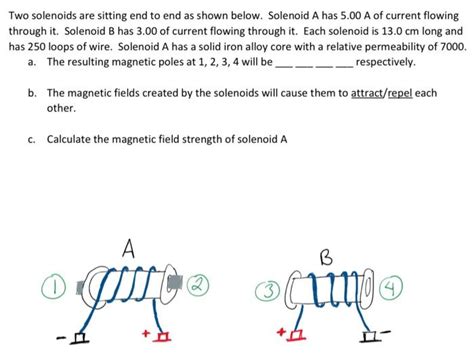 Solved Two Solenoids Are Sitting End To End As Shown Below Chegg