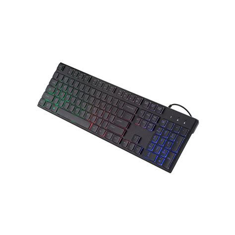 Full Black Slim Model Bst-858a Wired Usb Port 104 Keys Chocolate Keyboard For Office With ...