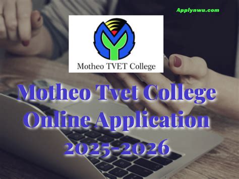 Motheo Tvet College Online Application 2025 2026 TVET Colleges