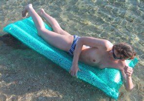 Sun Tanning Turquoise Bikini Beauty Vacation Porn Pic