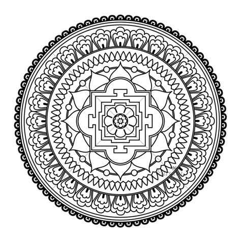 Coloring Tibetan Mandalas Coloring Pages